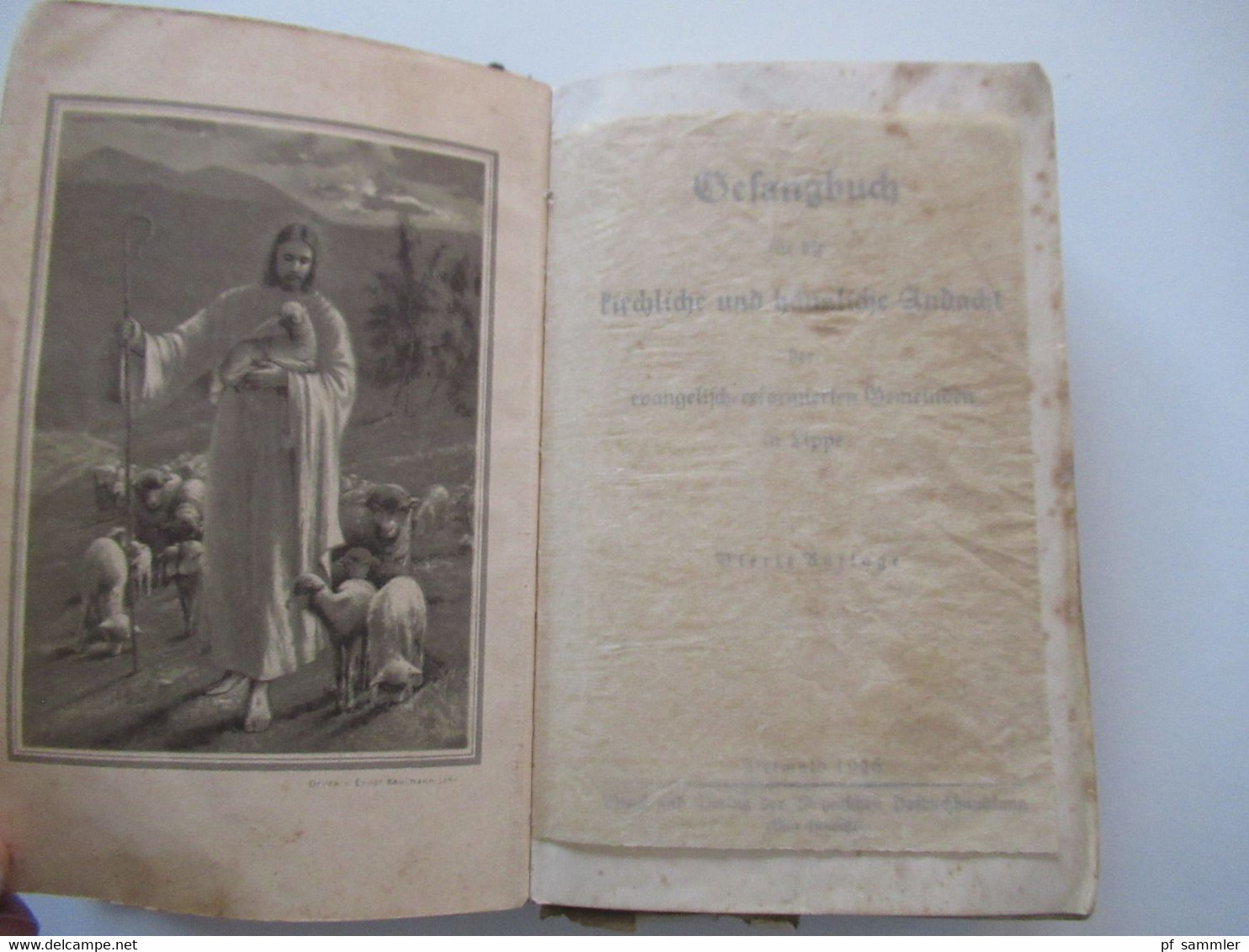 Altes Gesangbuch Für Die Kirchliche Und Häusliche Andacht Der Evangelisch Reformierten Gemeinden In Lippe Detmold 1926 - Libros Antiguos Y De Colección