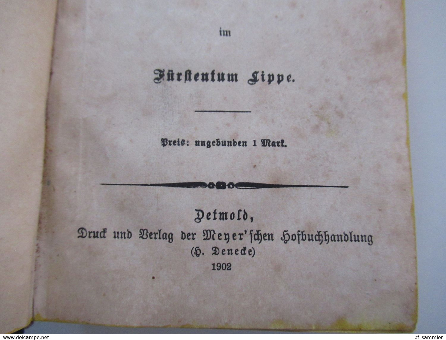 Gesangbuch Für Die Kirchliche Und Häusliche Andacht Der Evangelisch Reformierten Gemeinden Fürstentum Lippe Detmold 1902 - Oude Boeken