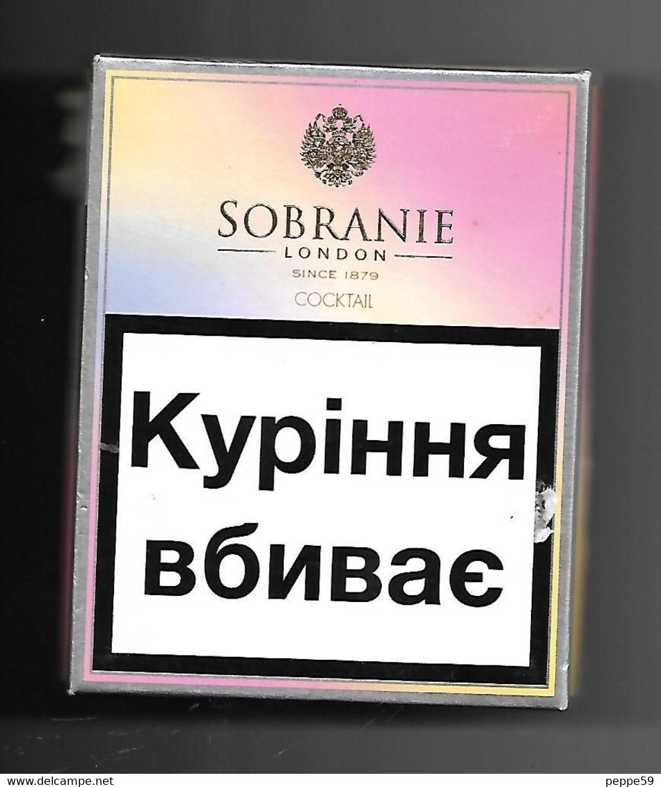Tabacco Pacchetto Di Sigarette Russia - Sobranie Cocktail Da 20 Pezzi - Vuoto - Etuis à Cigarettes Vides