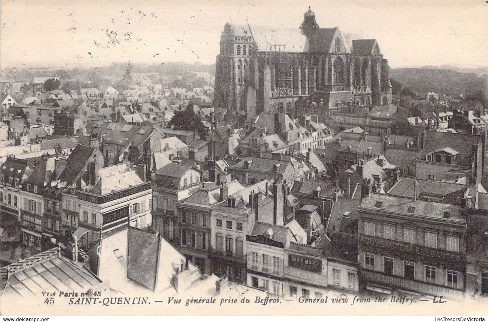 02 - SAINT QUENTIN - Vue Générale Prise Du Beffroi - LL -  Carte Postale Ancienne - Saint Quentin