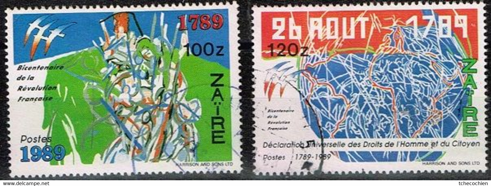 Congo-Kinshasa - 1990 - Y&T N° 1333 Et 1334, Oblitérés - Usados