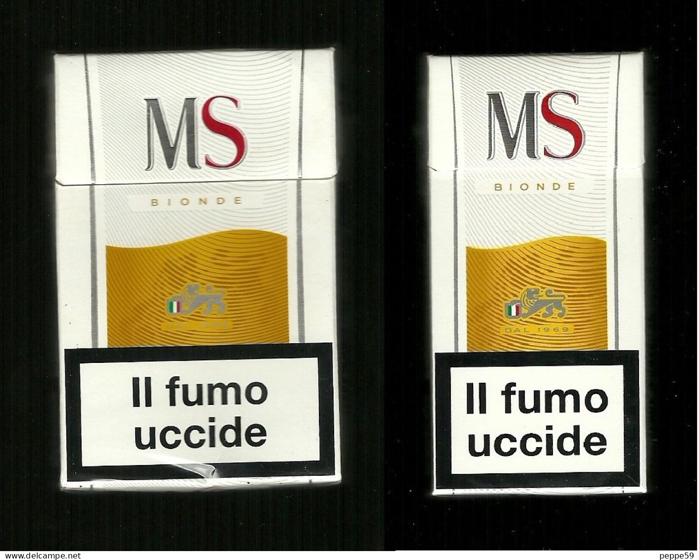 Pacchetti Di Sigarette ( Vuoti ) - MS 1 Bionde Da 10 E 20 Pezzi - Etuis à Cigarettes Vides