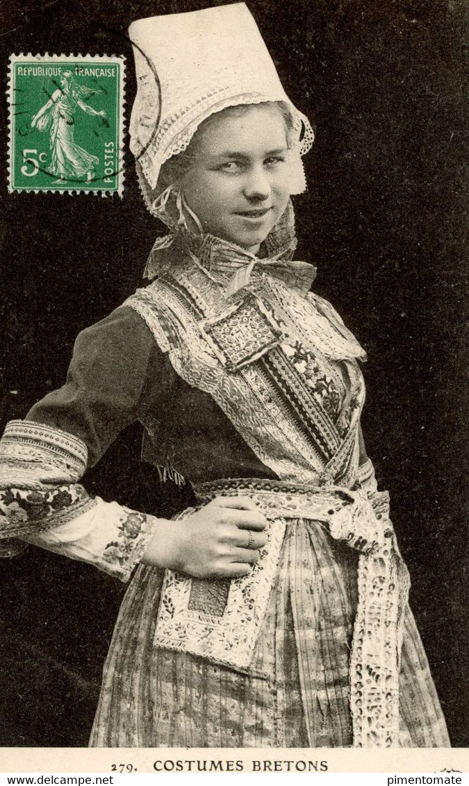 PLOUARET VIEUX COSTUME DE PLOUARE 1914 - Plouaret