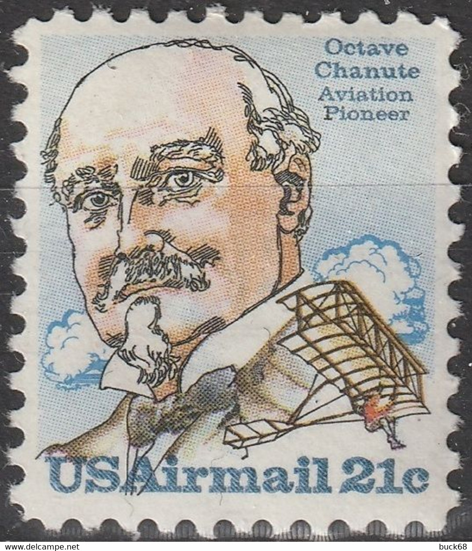 ETATS-UNIS USA Poste Aérienne Air Mail  87 ** MNH Octave CHANUTE Pionnier De L'aviation Biplan 1979 - 3b. 1961-... Nuevos