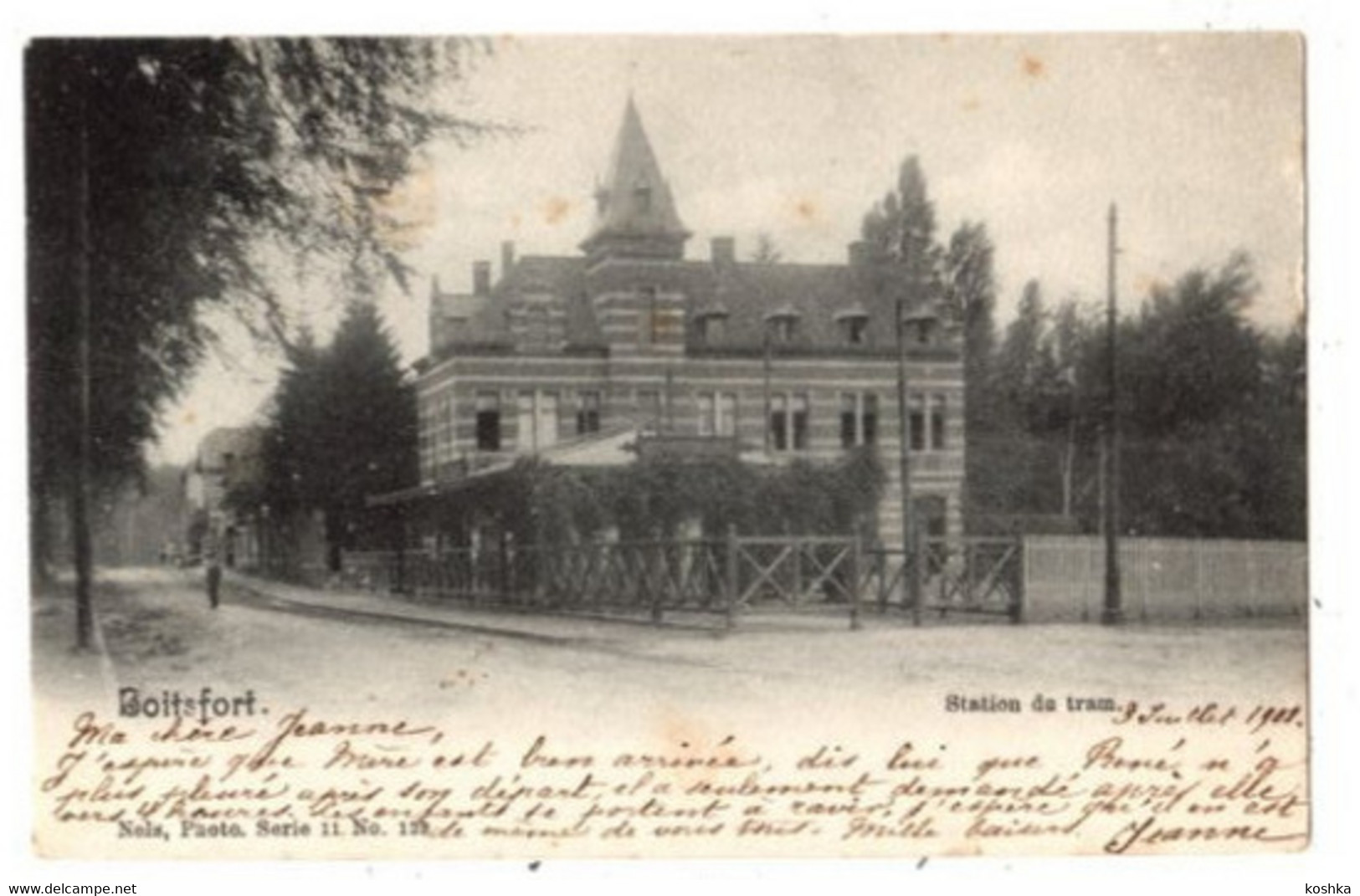 WATERMAAL BOSVOORDE - BOITSFORT - Station Du Tram - Verzonden / Envoyée 1901 - édit : Nelse Serie 11 No 139 - Watermaal-Bosvoorde - Watermael-Boitsfort