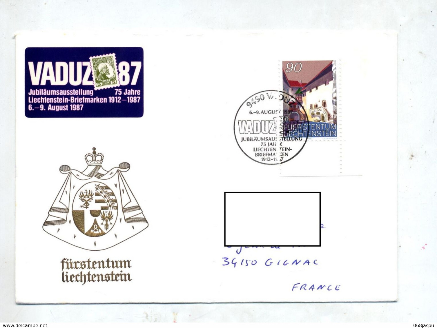 Lettre Cachet Vaduz Expo - Maschinenstempel (EMA)