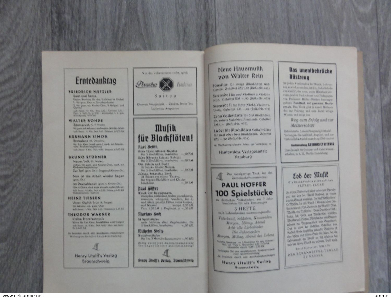 Völkische Musikerziehung  (boek Duits)  September 1938  - Fachblatt Fur Die Musikerzieher - Music