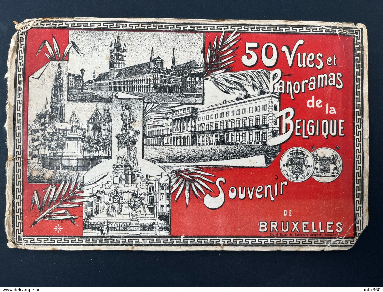 Ancien Cahier XIXe SOUVENIR DE BRUXELLES 50 Vues Panorama De La Belgique - Sonstige & Ohne Zuordnung