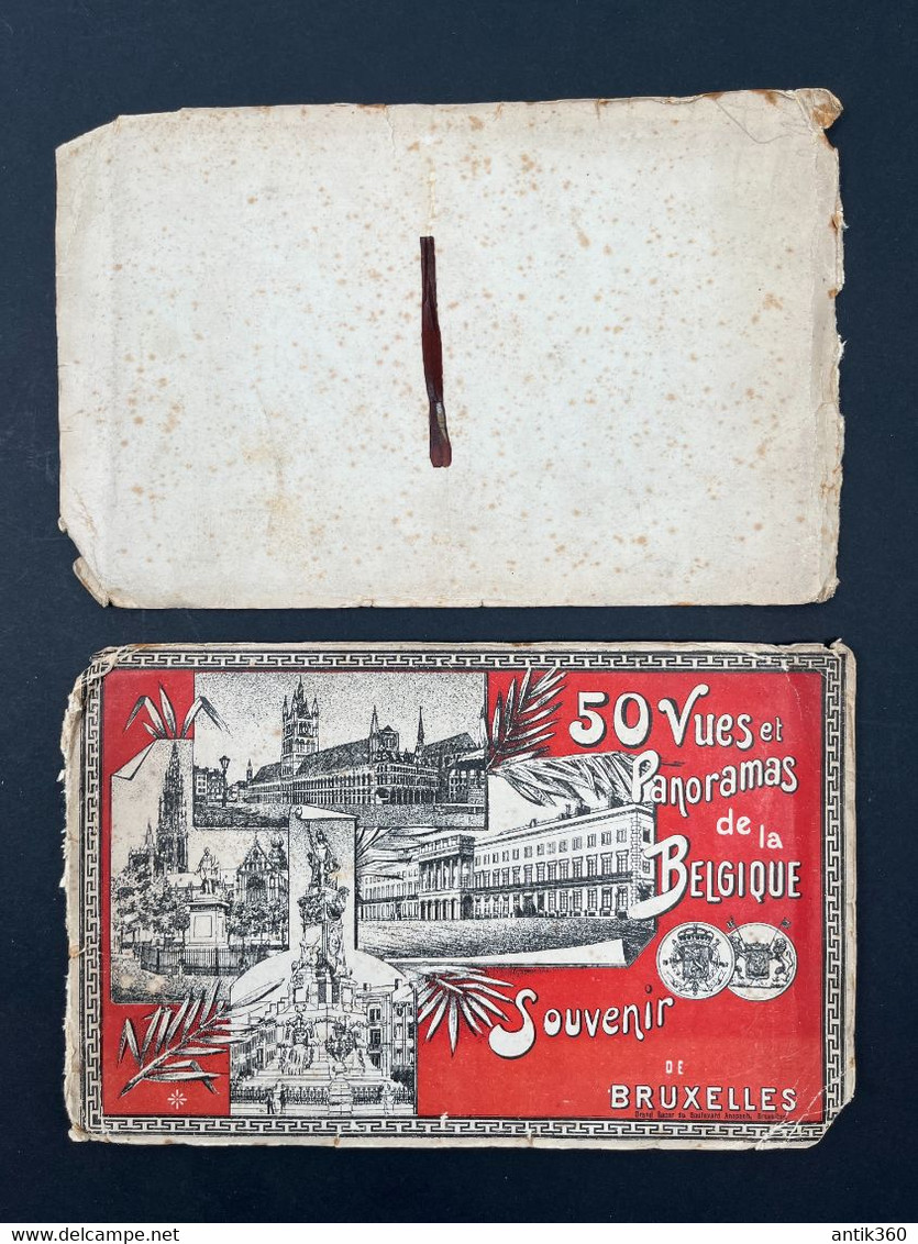 Ancien Cahier XIXe SOUVENIR DE BRUXELLES 50 Vues Panorama De La Belgique - Sonstige & Ohne Zuordnung