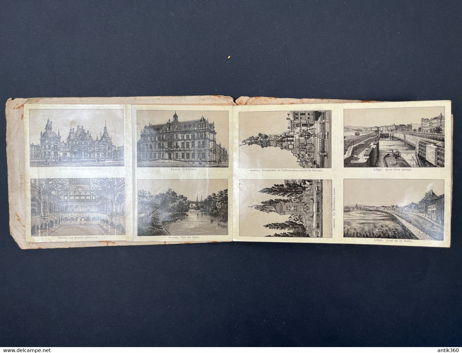 Ancien Cahier XIXe SOUVENIR DE BRUXELLES 50 Vues Panorama de la Belgique