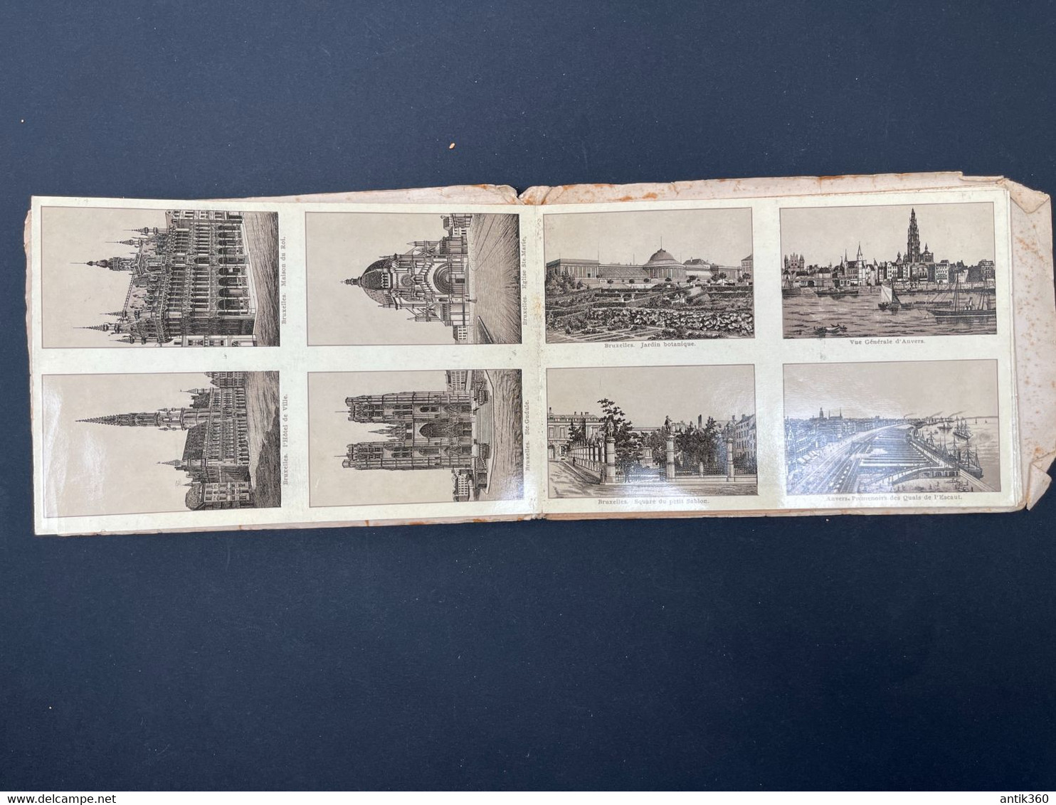 Ancien Cahier XIXe SOUVENIR DE BRUXELLES 50 Vues Panorama de la Belgique