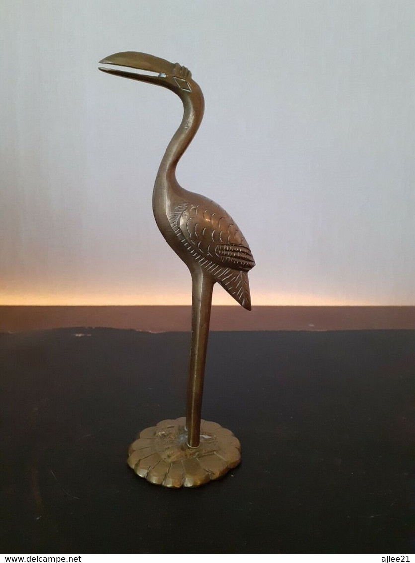 Heron En Bronze/Laiton (?). - Bronzes