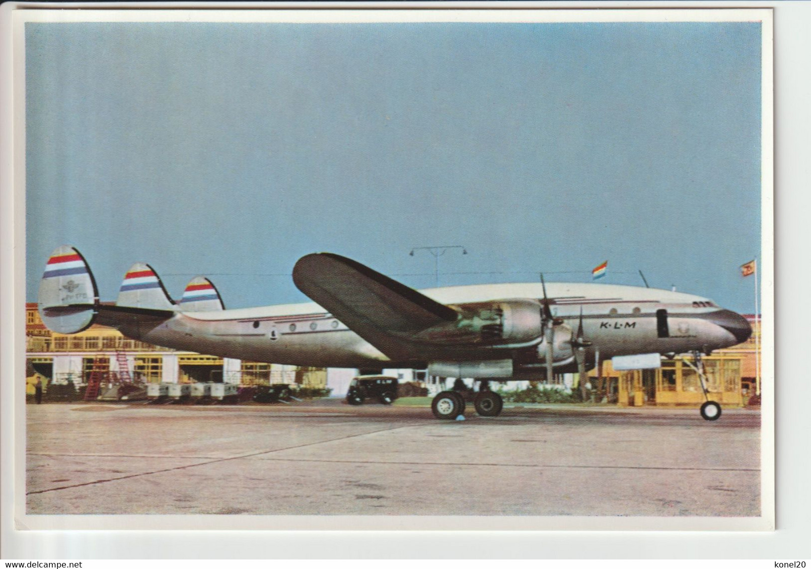 Vintage Pc KLM K.L.M Royal Dutch Airlines Lockheed Constellation L-749 Aircraft @ Schiphol Airport - 1919-1938: Entre Guerres