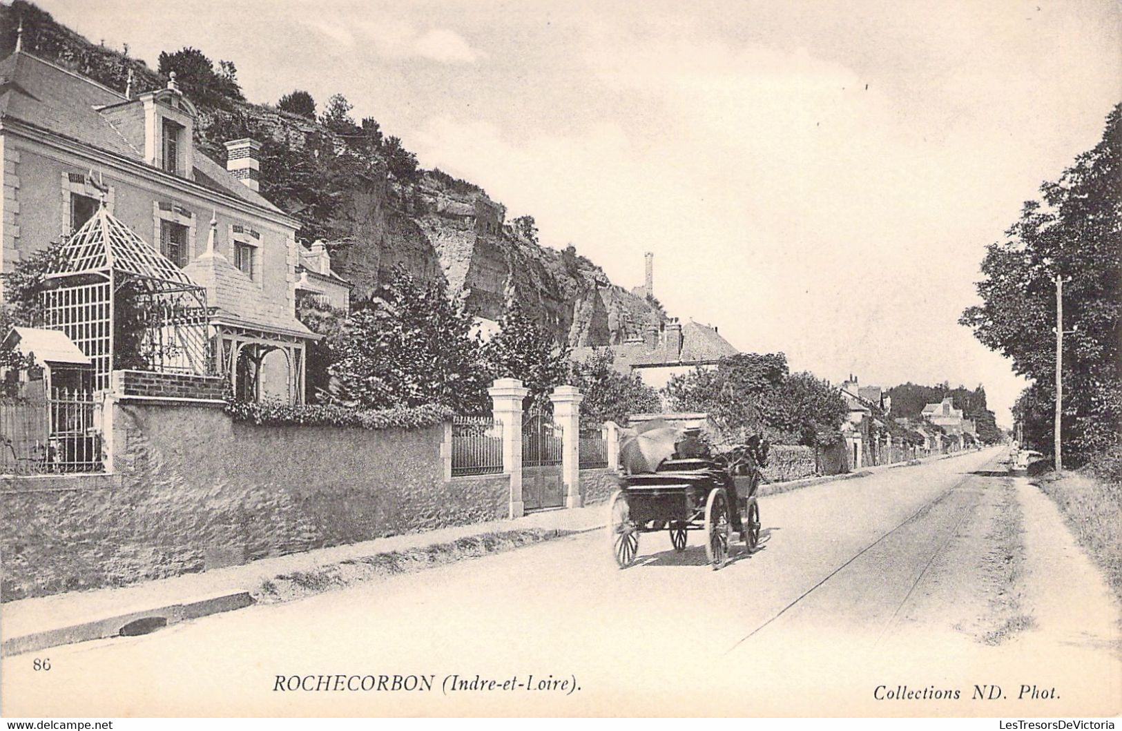 37 - ROCHECORBON - Calèche -  Carte Postale Ancienne - Rochecorbon