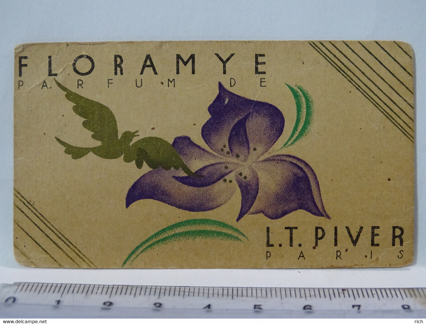 Calendrier 1933-34 -  Parfum, Carte Parfumée Avec Floramye  Lt Piver Paris - Formato Piccolo : 1901-20