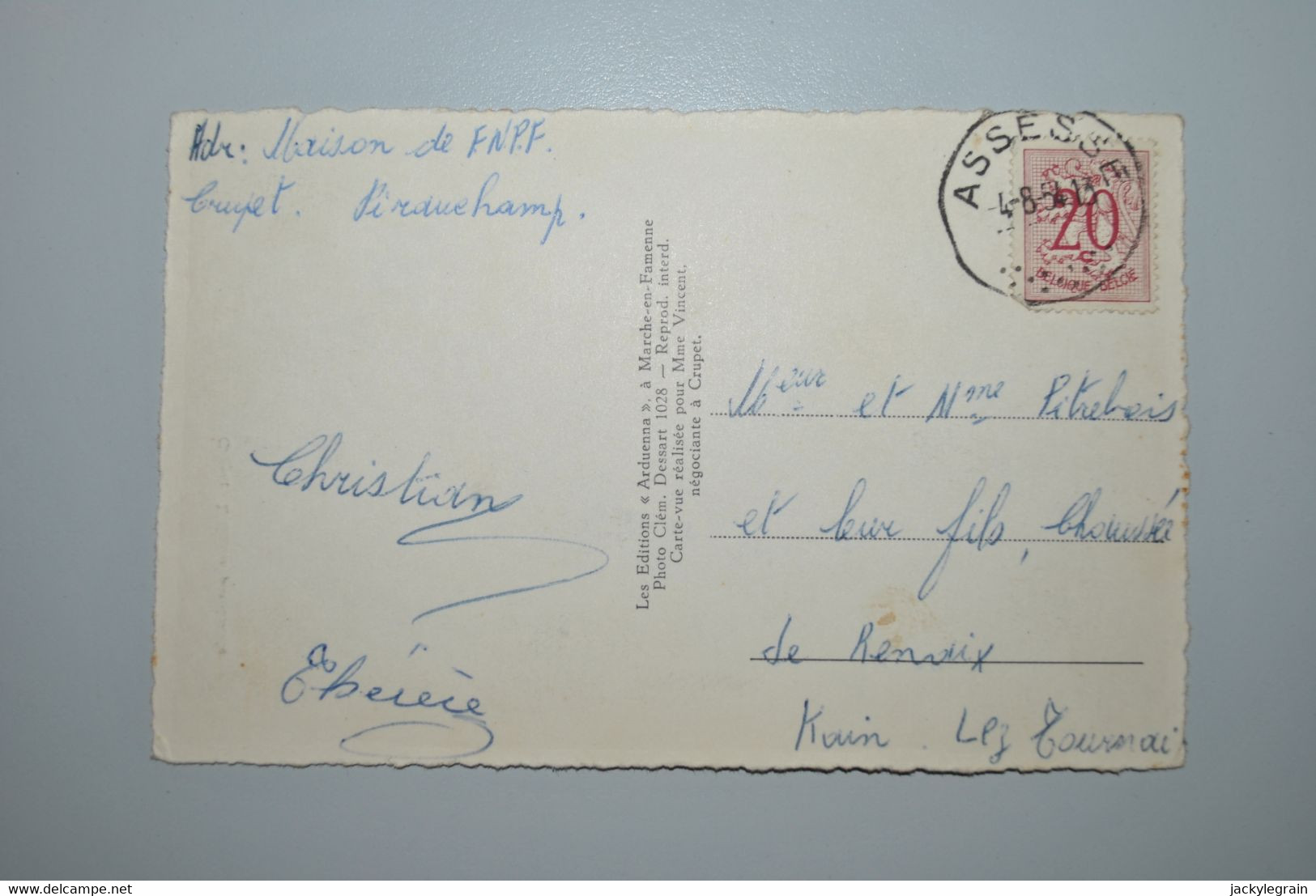 Belgique 1954 Carte Postale Crupet/Eglise - Assesse
