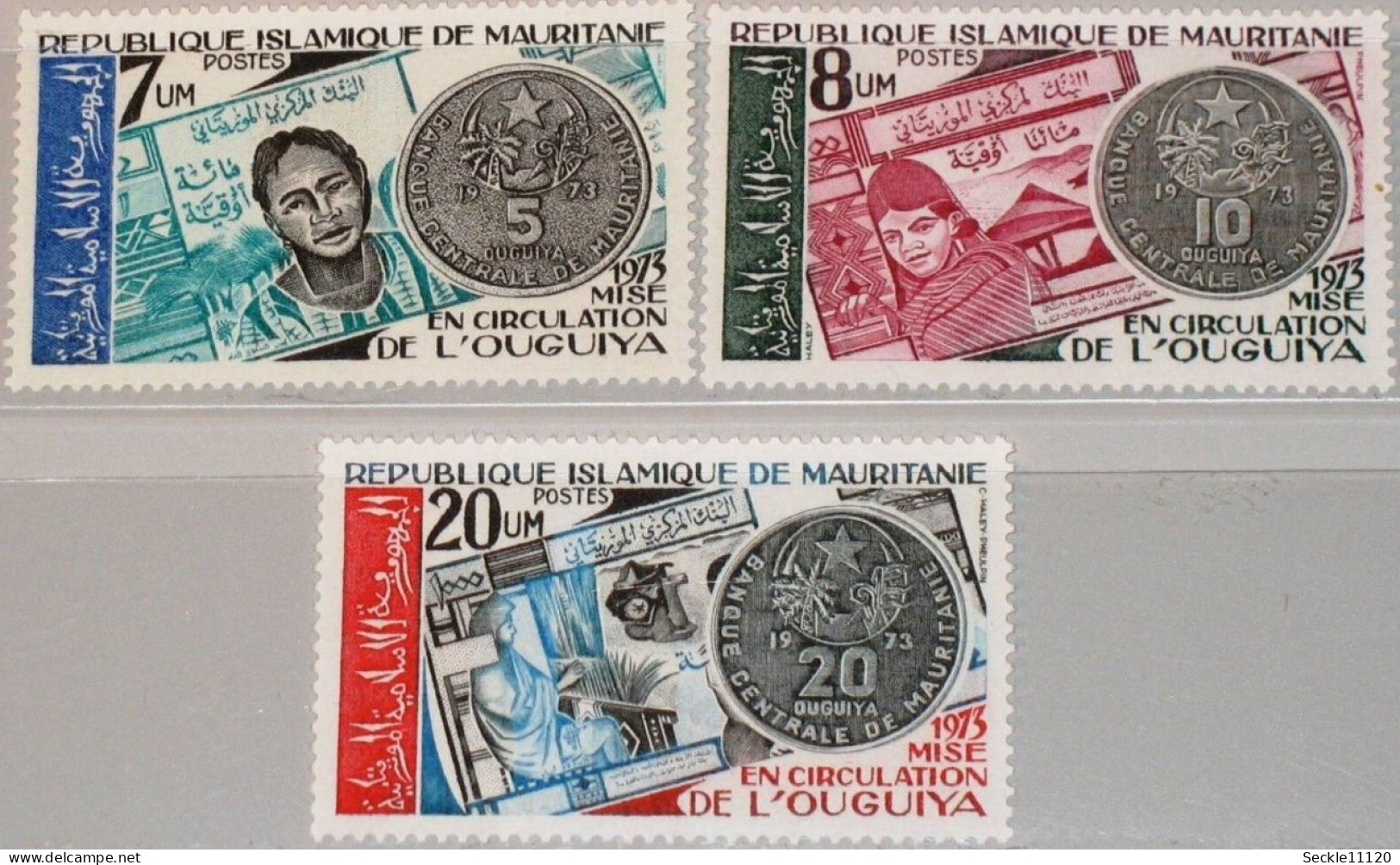 Mauritanie Mauritania - 1974 - 321 / 322 / 323 - Mise En Circulation De L'Ouguiya - MNH - Mauritanie (1960-...)