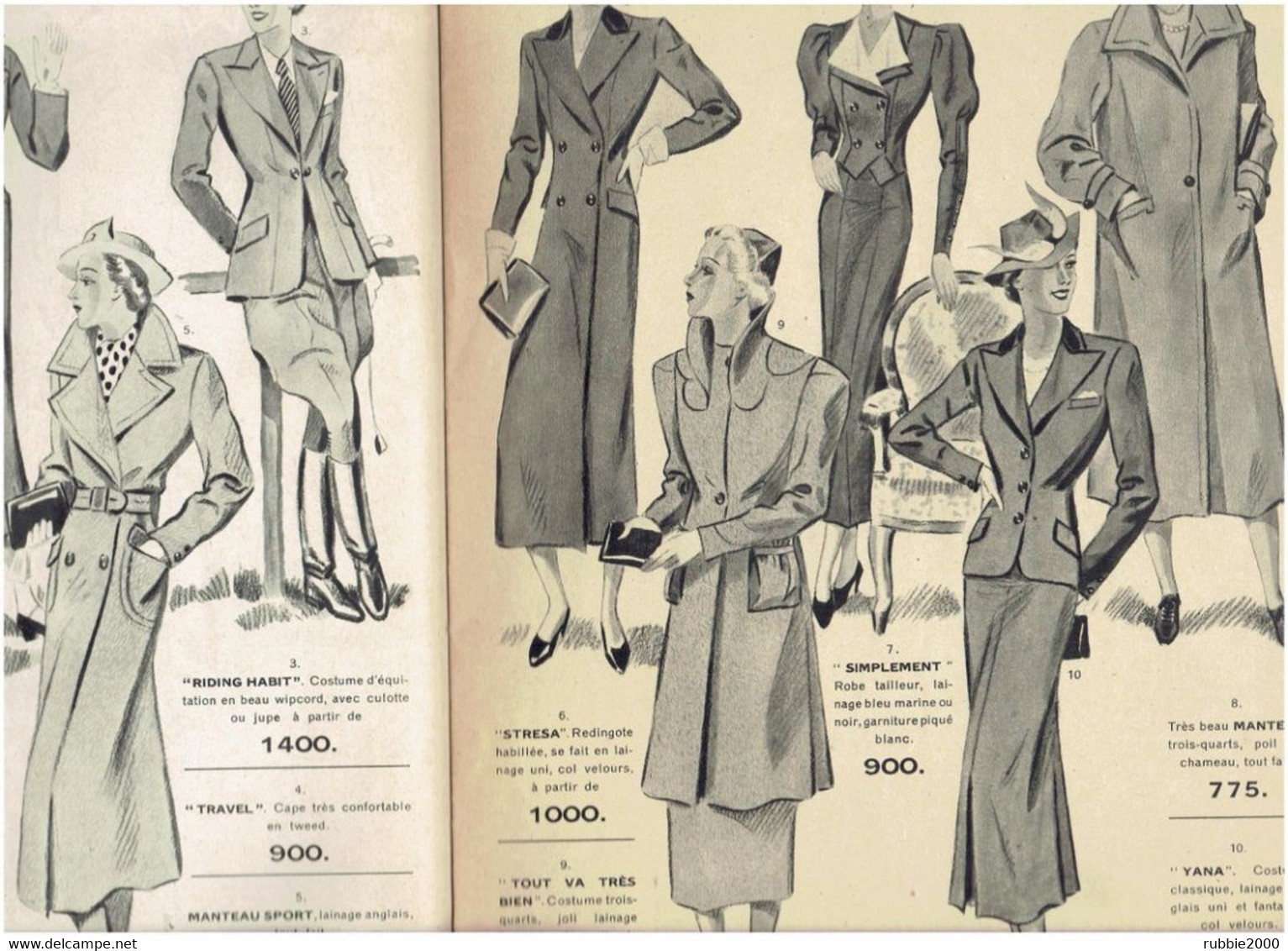 CATALOGUE OLD ENGLAND BOULEVARD DES CAPUCINES A PARIS 1939 VETEMENT CHAPEAU CHAUSSURE GANT HOMME FEMME ET ENFANT - Littérature