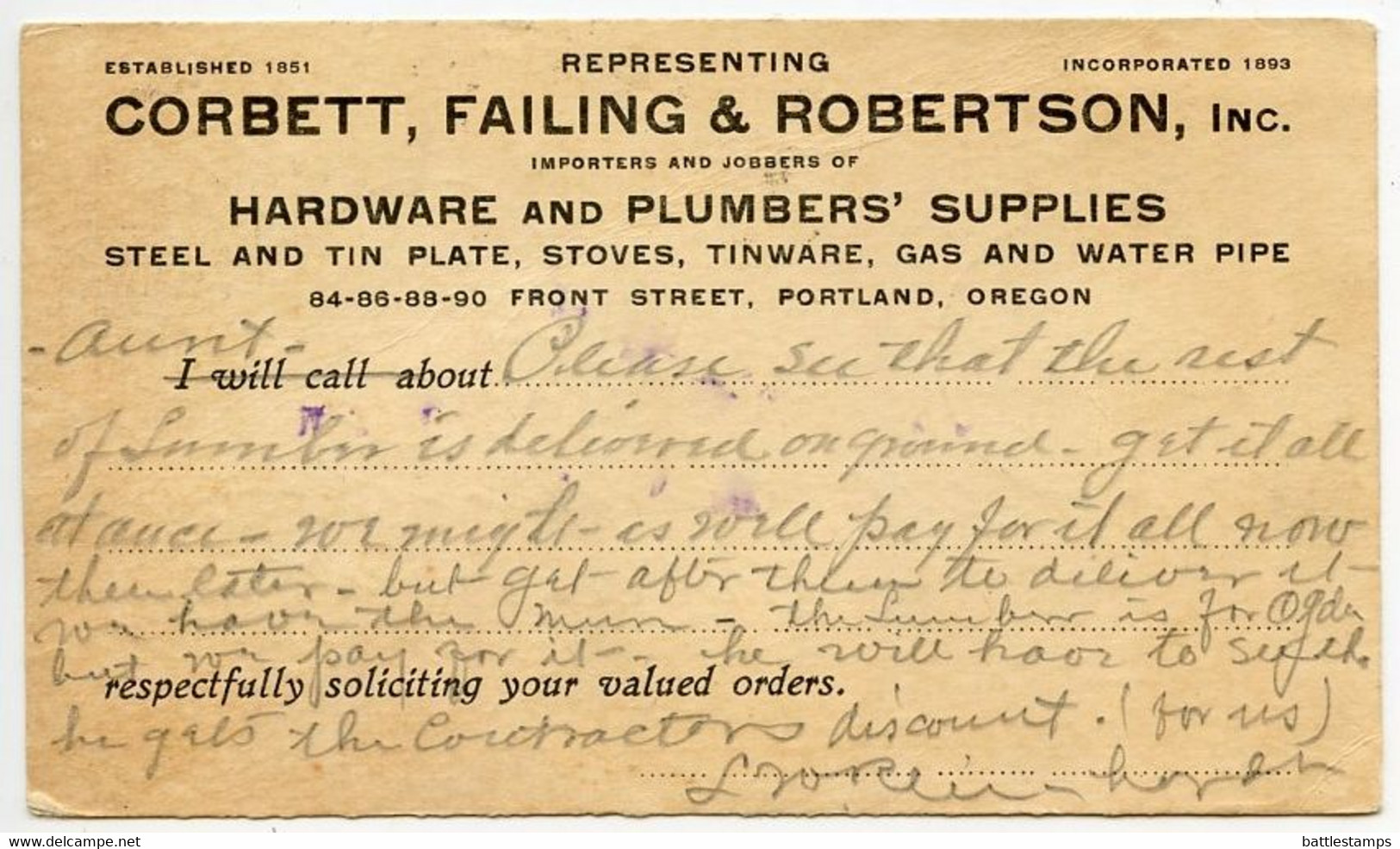 United States 1903 Scott UX18 Postal Card Seattle & Portland RPO; To Milwaukee, Oregon - 1901-20