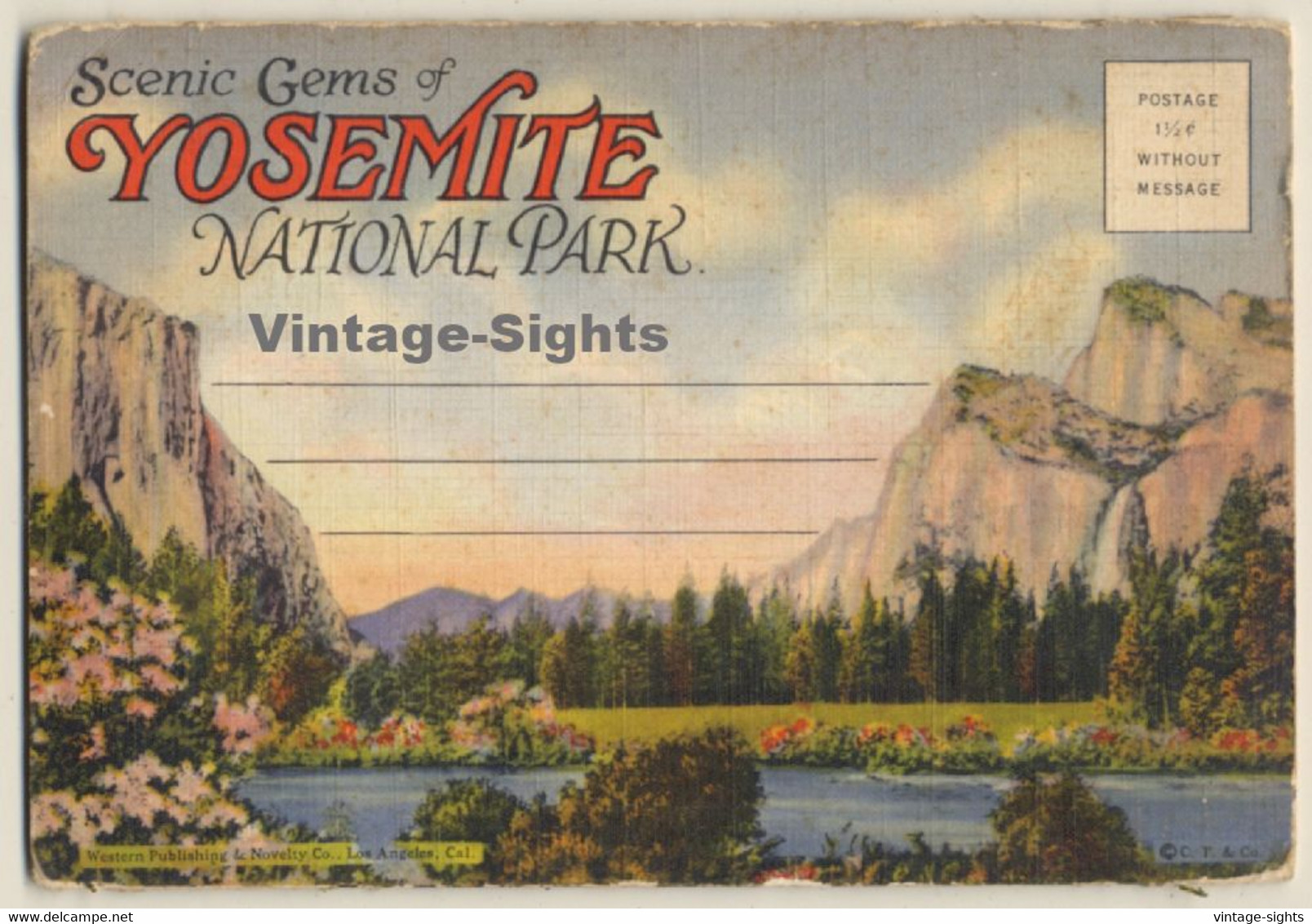 USA: Scenic Gems Of Yosemite National Park (Vintage Leporello PC ~1940s) - Yosemite