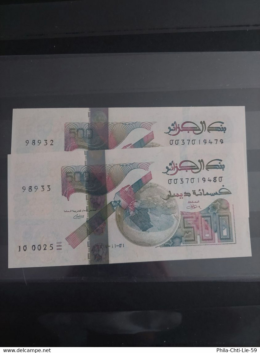 Algérie - 2 X 500 Dinars 2018 - UNC - 2 Numéros Successifs - Algérie