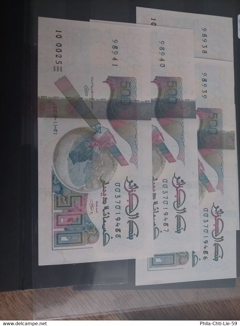 Algérie - 4 X 500 Dinars 2018 - UNC - 4 Numéros Successifs - Algerien