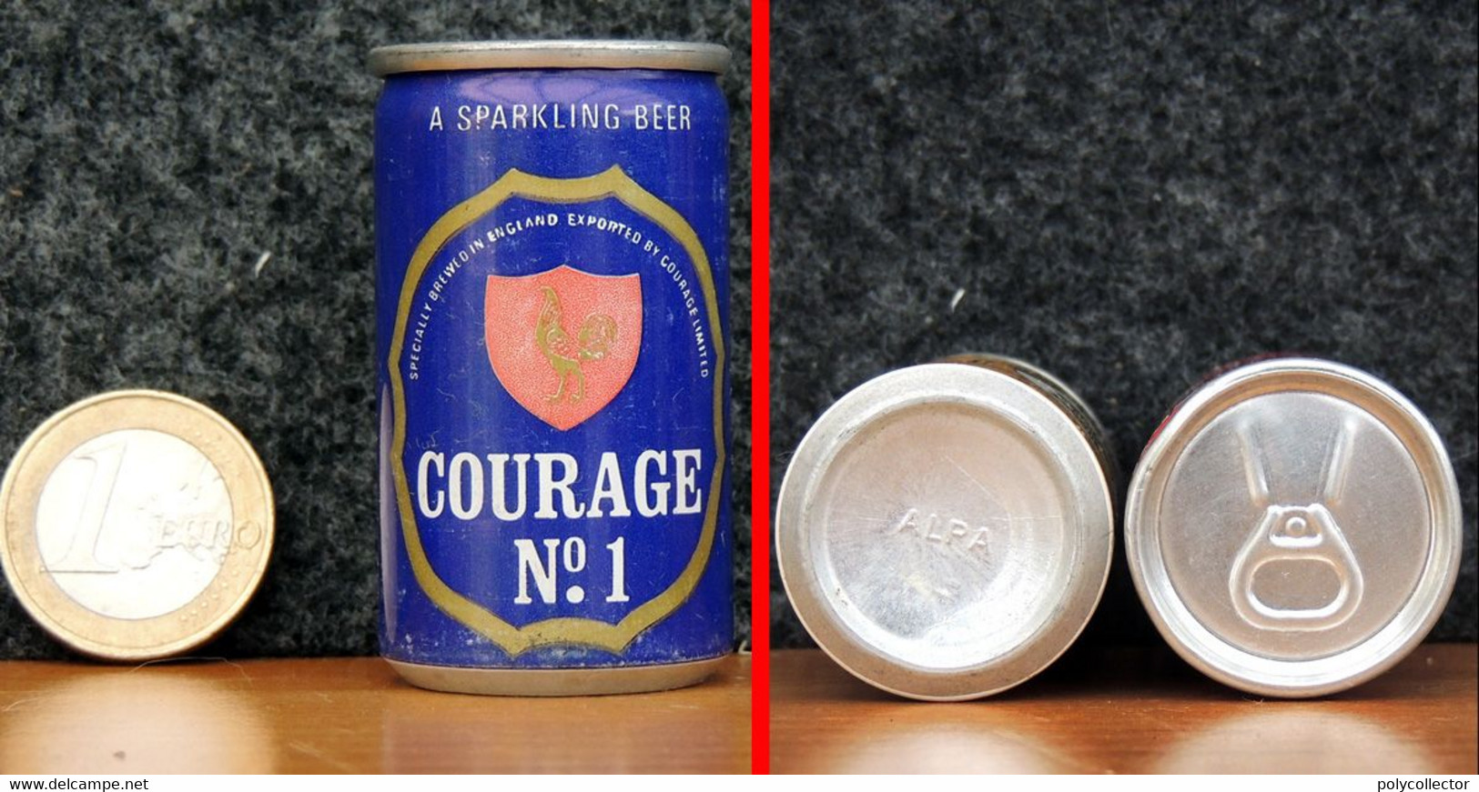 BIERE Mignonette Cannette - ANGLETERRE - COURAGE Number 1 - 2.5 Cl - ALPA - Miniatures