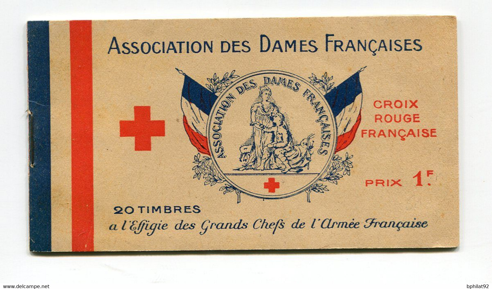 !!! 1ERE GUERRE, CARNET CROIX ROUGE ASSOC DES DAMES FRANCAISES, VIGNETTES DES GRANDS CHEFS DES ARMEES ALLIEES COMPLET - Croce Rossa