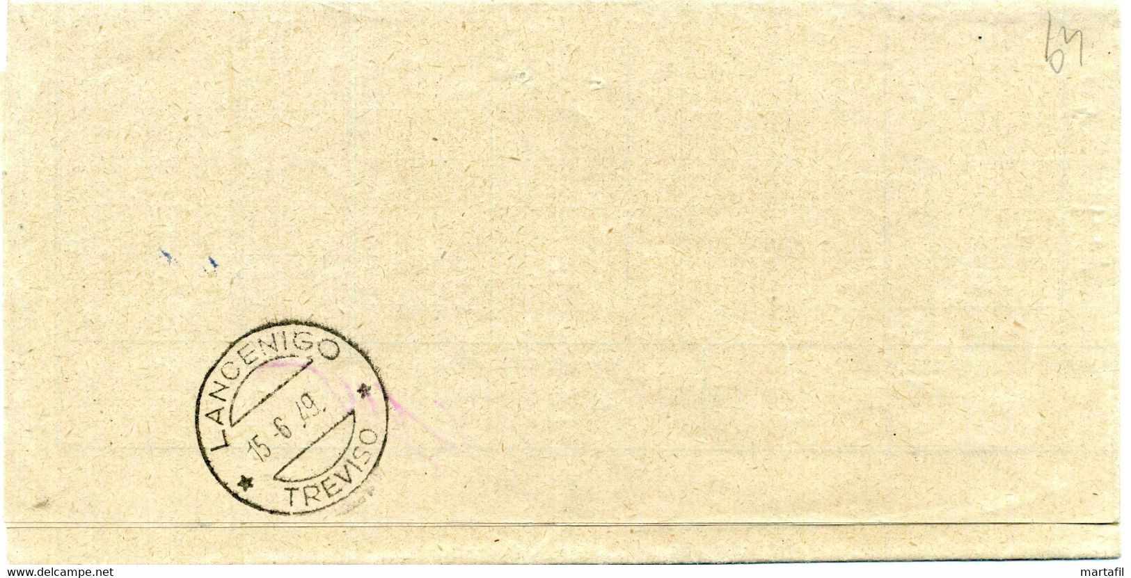 1949 Lettera Raccomandata Per VILLORBA (LANCENIGO Retro) Affr. ERP 20lire X 2 - 1946-60: Marcophilia