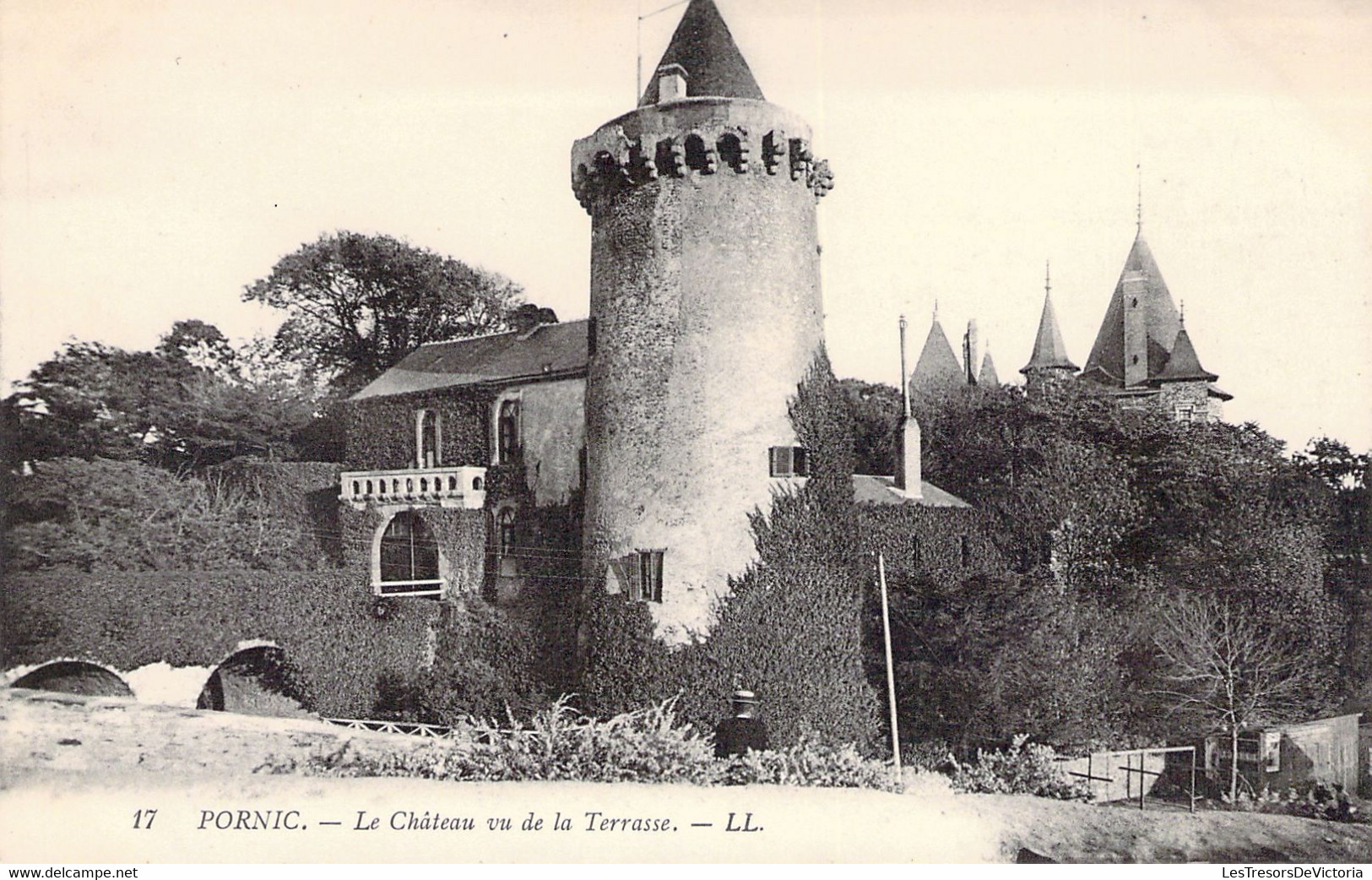 44 - PORNIC - Le Château Vu De La Terrasse - LL - Carte Postale Ancienne - Pornic