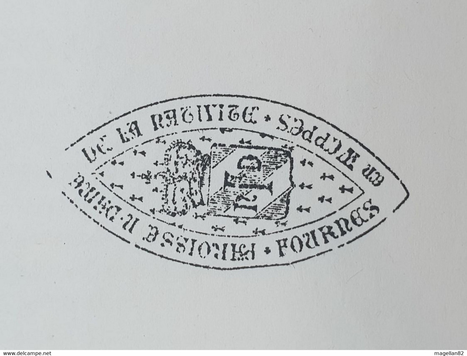 Rare. 19ème Siècle. Cachet Sceau. Fournes-en-Weppes . Couronne Blason D’hermines - Stempel & Siegel