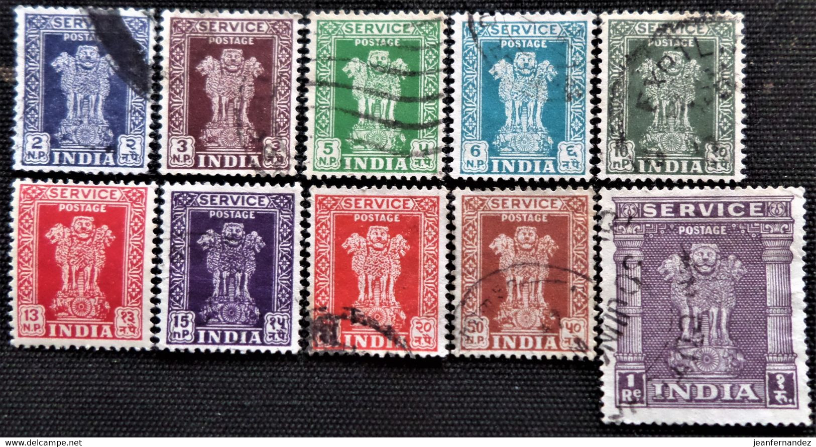 Timbres De Service De L'Inde 1958 -1969 Capital Of Asoka Pillar  Stampworld N°  152 à 156_158_159_161_164_166 - Official Stamps