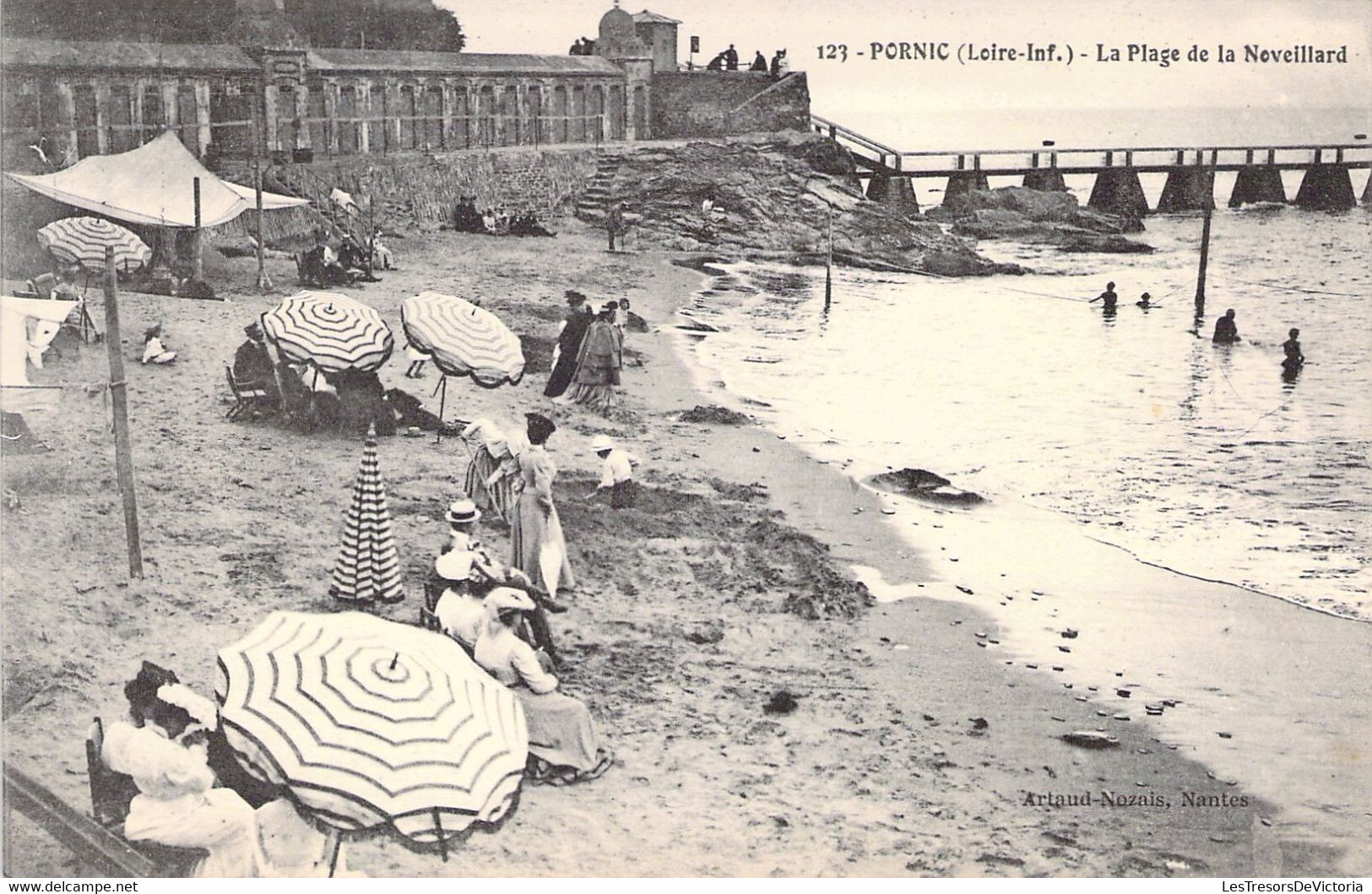 44 - PORNIC - La Plage De La Noveillard - Carte Postale Ancienne - Pornic