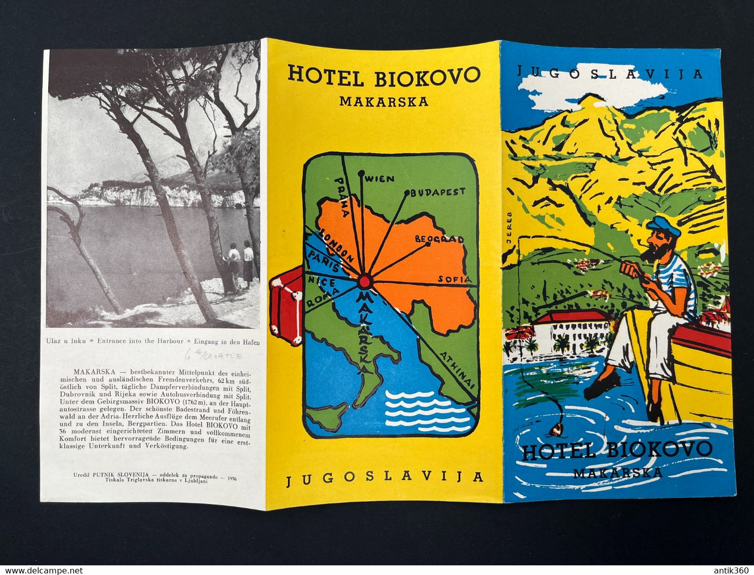 Ancien Dépliant Touristique Publicité Hôtel HOTEL BIOKOVO MAKARSKA Jugoslavia Yougoslavie - Tourism Brochures