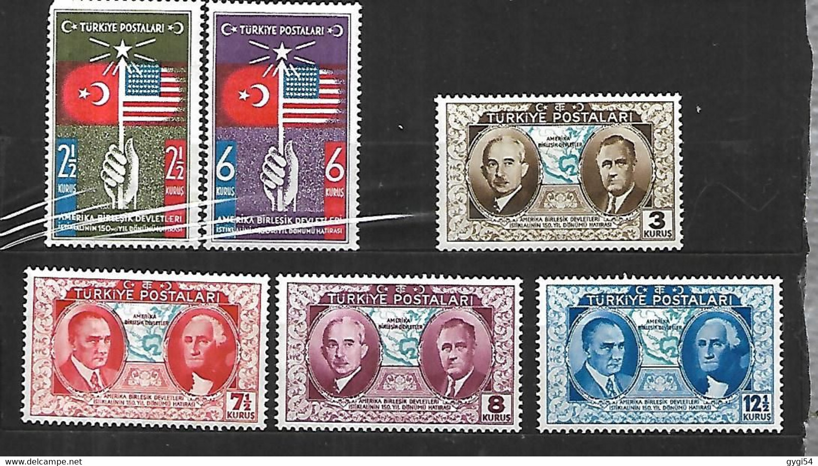 TURQUIE  1939  Cat Yt N° 906   à  911  N** MNH  LUXE - 1934-39 Sandjak D'Alexandrette & Hatay