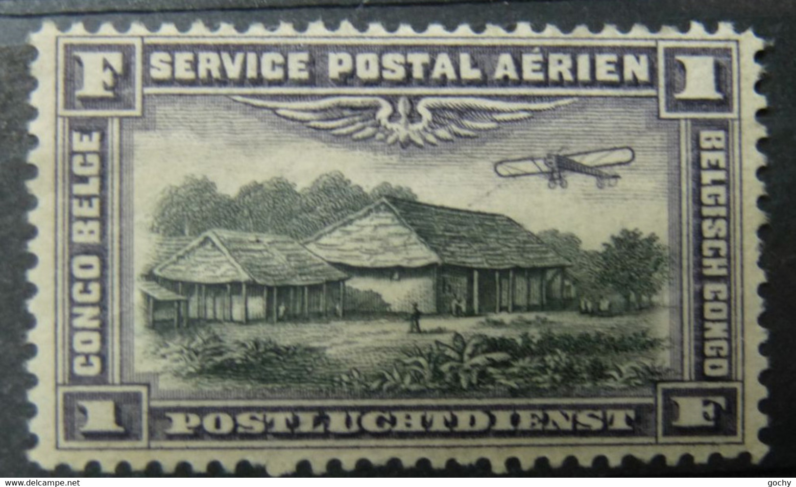 Belgian CONGO  1921   :   PA 2 -cu (*)  " Ligne Entre Avion Et Toit " - Nuevos