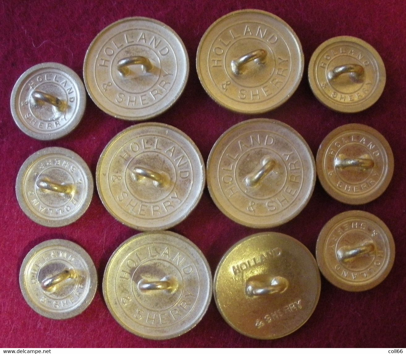 RARE Rolls Royce Motors Set 12 Buttons Boutons De Livrée Par Holland & Sherry Avec Colissimo Pour Europe - Buttons