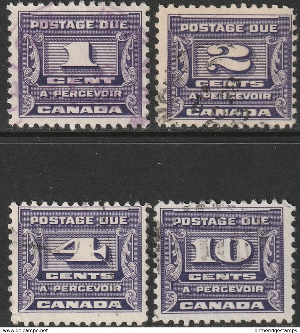 Canada 1933 Sc J11-4 Mi P11-4 Yt Taxe 10A-3 Postage Due Set Used - Segnatasse