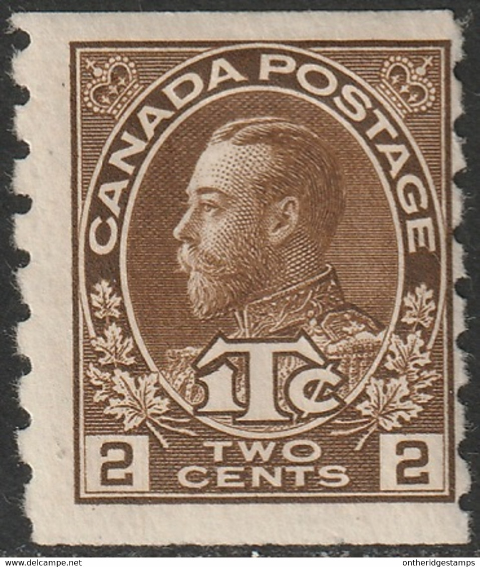 Canada 1916 Sc MR7 Mi 103IIbD Yt 106c War Tax MH* Die II - Oorlogsbelastingen