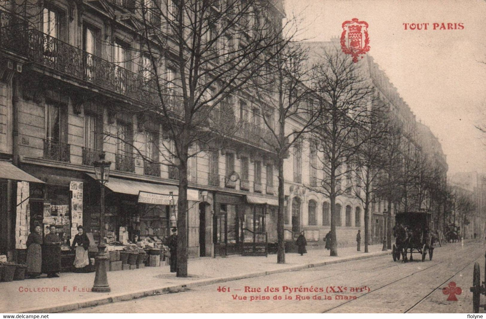 Paris - Tout Paris N°461 - 20ème Arrondissement - Rue Des Pyrénées , Vue Prise De La Rue De La Mare - Attelage - Arrondissement: 20