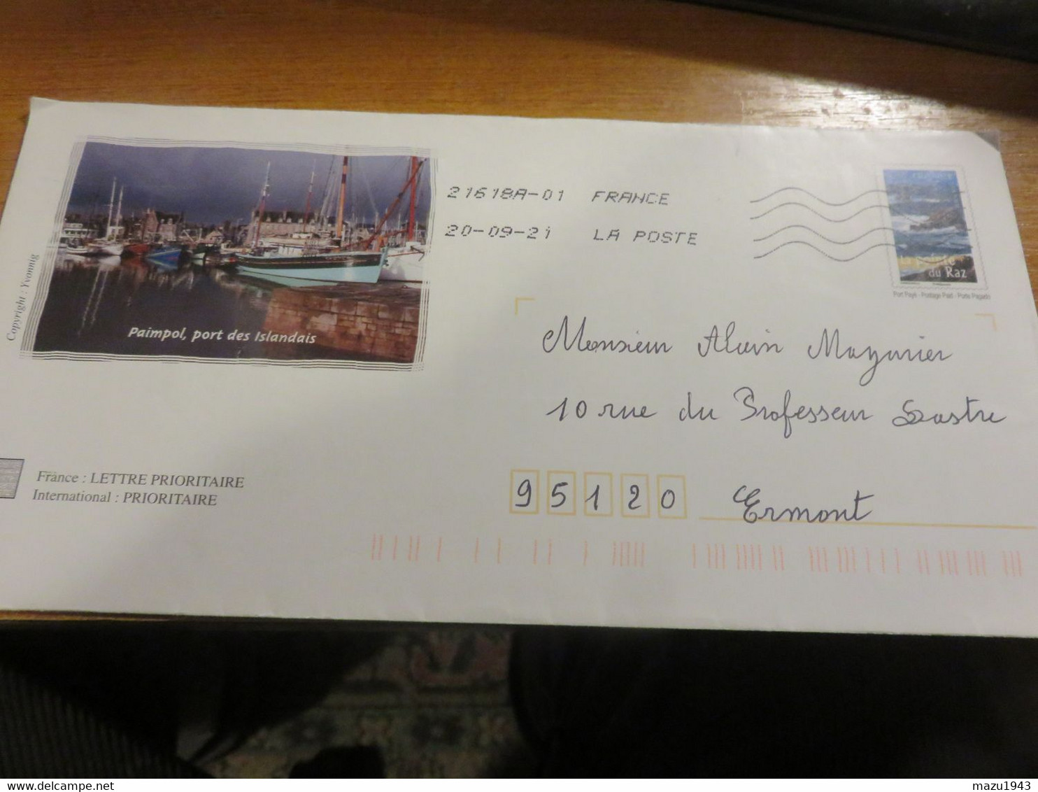 ENVELOPPE POINTE DU RAS PAIMPOL - Overprinted Covers (before 1995)