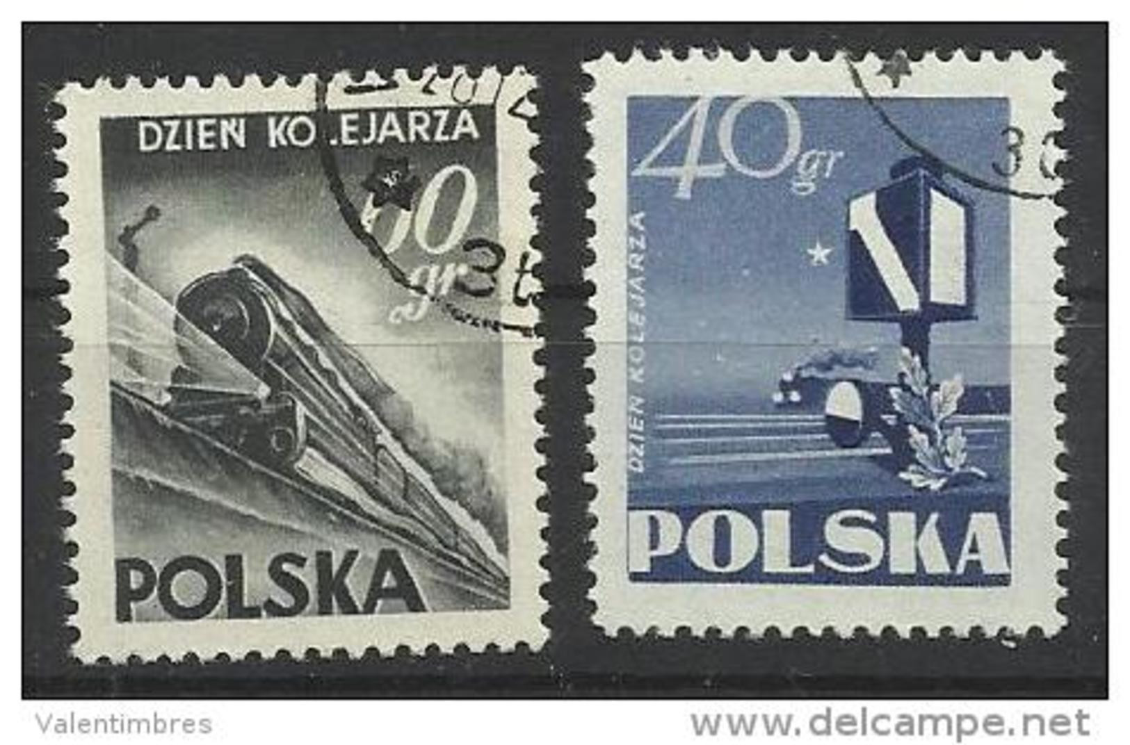 Pologne Poland Polska Polen   Timbres Oblitérés  ° 763/64  Train Locomotive J - Used Stamps