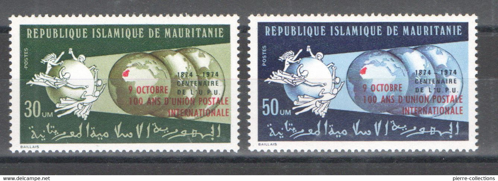 Mauritanie N° 326 à 327 Neufs ** - Centenaire De L'union Postale Internationale - Mauritanie (1960-...)