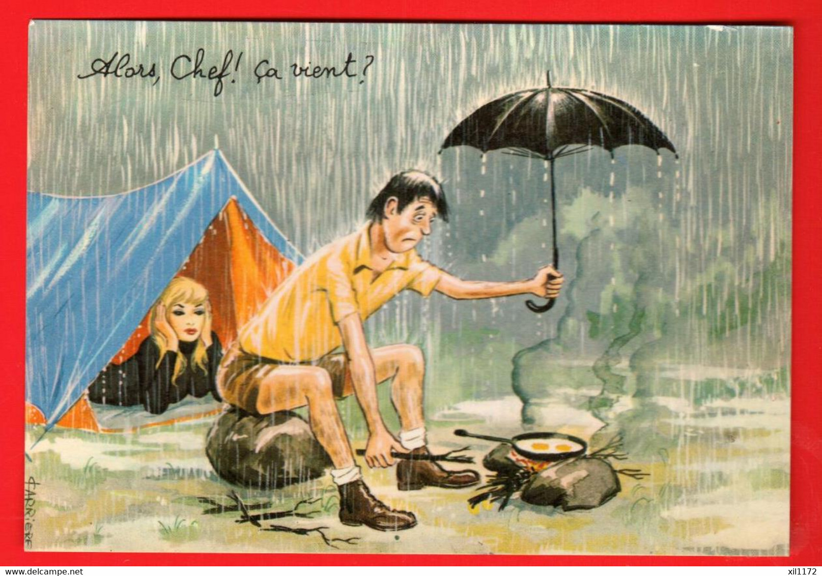 QAH-01 Illustrateur Paul Ordner Humour Humor Alors Chef, ça Vient? Camping,oeufs Au Plat,Parapluie NC GF - Ordner, P.