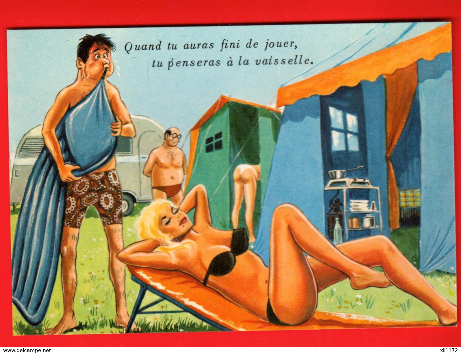 QAH-02 Illustrateur Paul Ordner Humour Humor Tu Penseras à La Vaisselle Pin-up,bikini, Camping NC GF - Ordner, P.