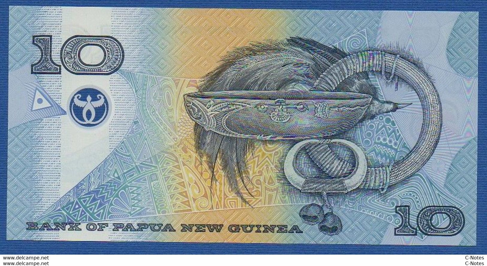 PAPUA NEW GUINEA - P.23 – 10 KINA ND (2000) UNC-, Serie AJ00034286 -Silver Jubilee Papua New Guinea" Commemorative Issue - Papua New Guinea