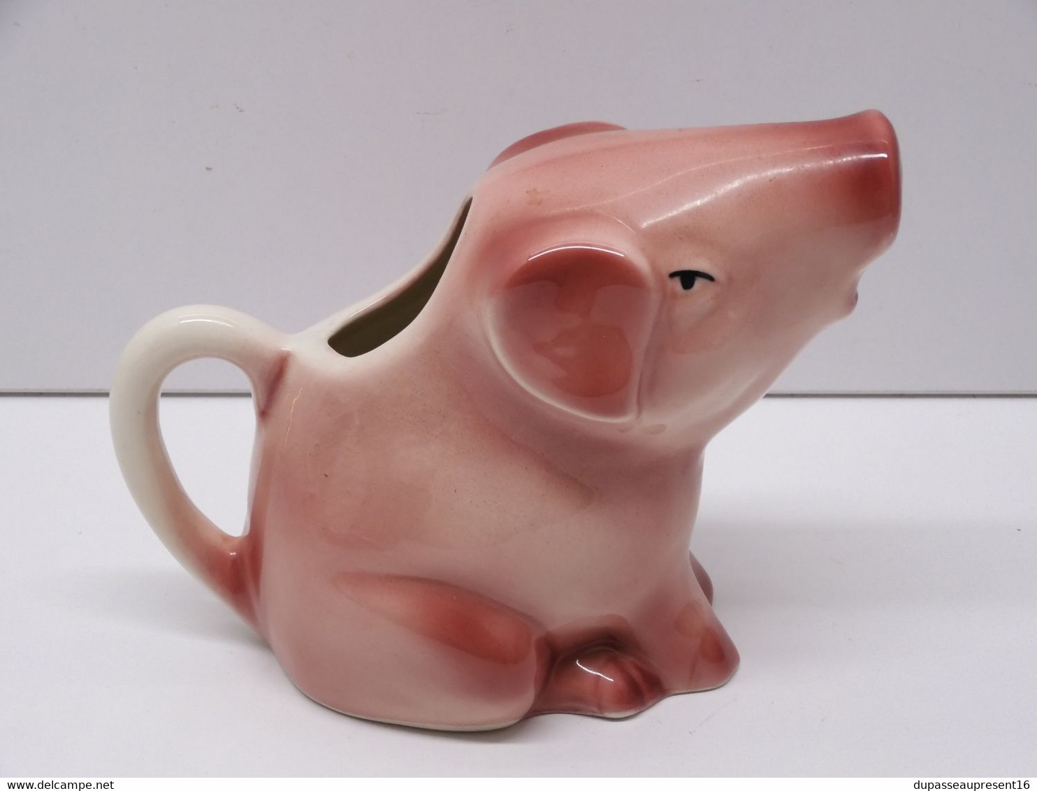 * AMUSANT POT A LAIT COCHON ROSE CERAMIQUE TONY WOOD STAFFORDHIRE ENGLAND