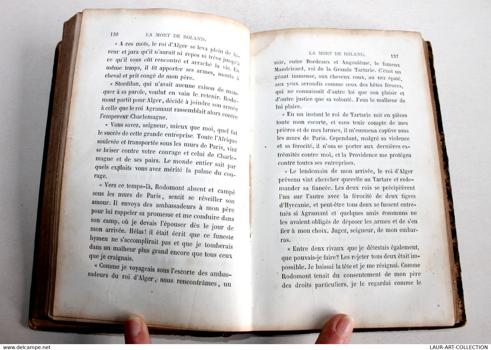 TRES RARE! LA MORT DE ROLAND, FANTAISIE EPIQUE Par A. ASSOLLANT 1860 L. HACHETTE / ANCIEN LIVRE DE COLLECTION (2301.75) - 1801-1900