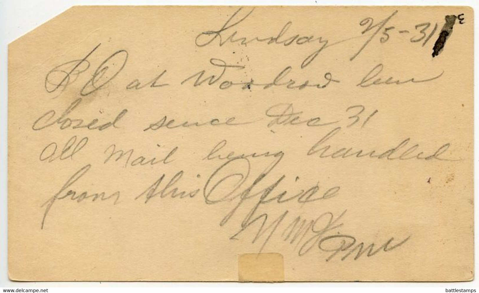 United States 1931 Scott UY7r Postal Reply Card Columbus & Albion RPO; To Council Bluffs, Iowa - 1921-40