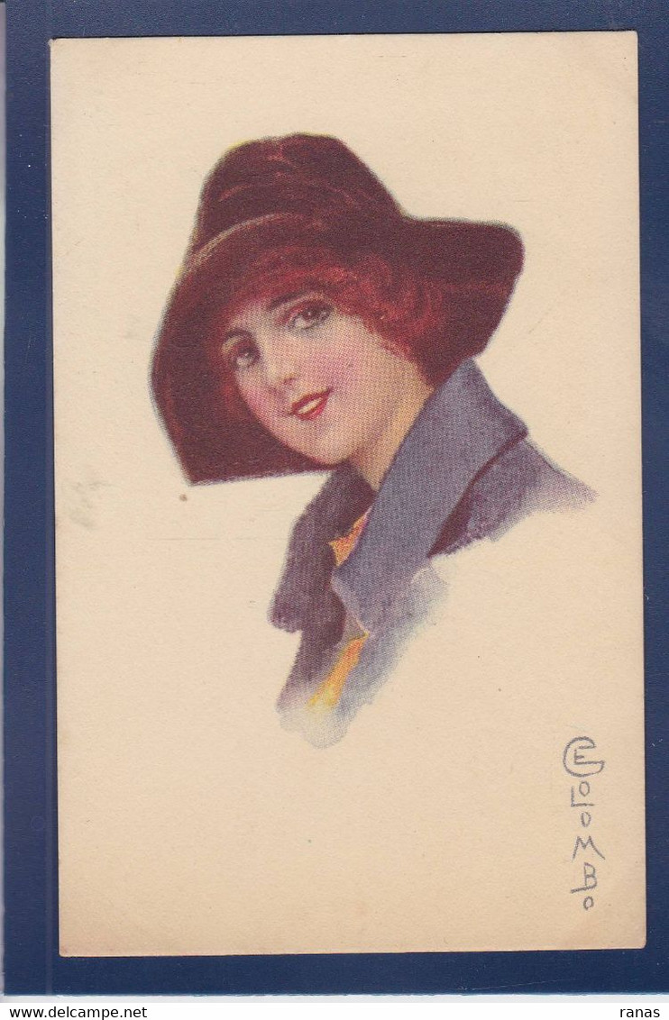 CPA COLOMBO Art Déco Femme Woman Illustrateur Italien écrite 962-6 - Colombo, E.